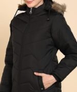 Nylon Regular Length Jacket For Girls Solid Color Women's Winter Jacket Stylish Quilted Regular Fit Full Sleeves Jacket - Image 4