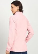 Women's Standing Collar Zipper Fleece Standard Length Jacket - Image 2