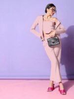 Women's Cuff Sleeve Lycra Collared Neck 3 Piece Blazer Co-Ords Dress - Image 3