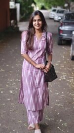 Women's Cotton Ikat Print Kurta Set | Soft Fabric | Stylish Ethnic Suit - Image 4