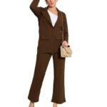 Women's Standard Length Co-Ord Set Lycra Blazer And Trouser Pant Set | Two Piece Co Ord Set | Office Wear Co Ord Set