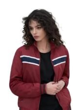 Jacket,Stylish Jacket For Women,Casual Jacket,Winter Jacket, Maroon Winter Jacket For Women, Jacket,Full Sleeve Bomber Jacket,Light Weight Jacket,Jacket03.