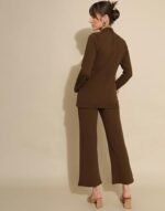 Women's Standard Length Co-Ord Set Lycra Blazer And Trouser Pant Set | Two Piece Co Ord Set | Office Wear Co Ord Set - Image 2