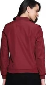 Jacket,Stylish Jacket For Women,Casual Jacket,Winter Jacket, Maroon Winter Jacket For Women, Jacket,Full Sleeve Bomber Jacket,Light Weight Jacket,Jacket03. - Image 3