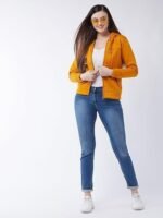 Casual Solid Full Sleeves Stylish Women Fleece Jacket with Zipper Hoodie II Hooded Neck II Winter Wear - Image 2