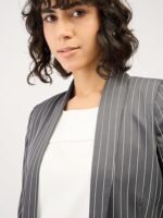 Spunky-Beige Brown Ruched Sleeve Blazer - Image 5