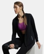 Women's Microfiber Relaxed fit Active Wear Standard Jacket with Curved Back Hem and StayDry Treatment - Image 3