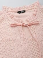 Women Summer Blue Lace Caual Top - Image 5