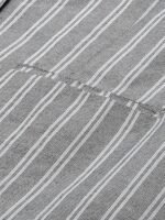 Women Grey & White Striped Single Breasted Blazer - Image 2