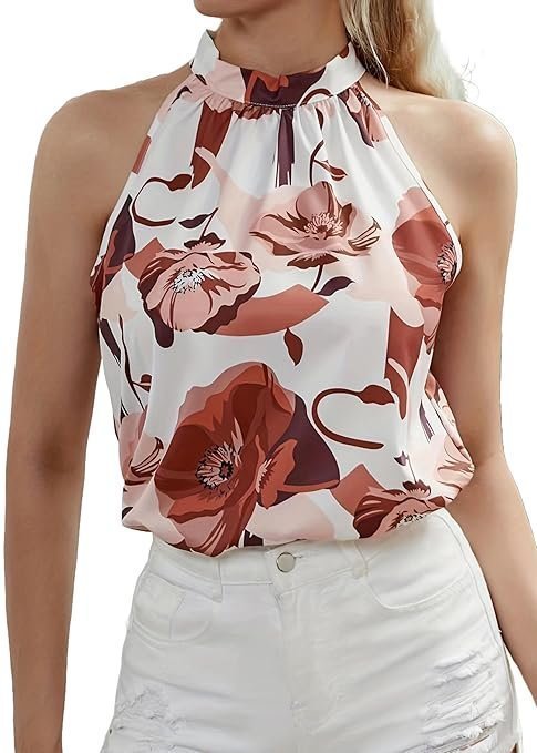 u1-2-4.jpg Women's Printed Rayon Shirt Top for Women | Western Shirt for Women Stylish Latest | Office Wear Crop Top Blouse(TO-04) - Image 1