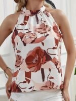 Women's Printed Rayon Shirt Top for Women | Western Shirt for Women Stylish Latest | Office Wear Crop Top Blouse(TO-04) - Image 4