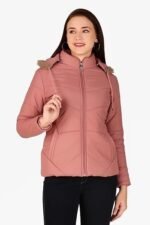 Women's Puffer Regular Fit Bomber Jacket For Winter Wear | Hooded Neck | Full Sleeve | Zipper | Casual Jacket For Woman & Girl | Western Stylish Jacket For Women