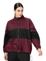 Women's Spun Fleece Regular Oversized Stylish Winter Wear Zipper Jacket