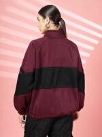 Women's Spun Fleece Regular Oversized Stylish Winter Wear Zipper Jacket - Image 4