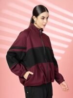 Women's Spun Fleece Regular Oversized Stylish Winter Wear Zipper Jacket - Image 2