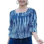 Women's Cotton Regular Fit Tie & Dye Printed Regular Top