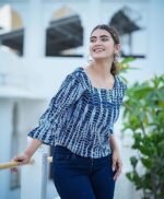 Women's Cotton Regular Fit Tie & Dye Printed Regular Top - Image 4