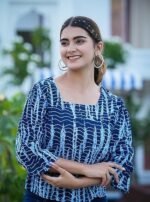 Women's Cotton Regular Fit Tie & Dye Printed Regular Top - Image 3