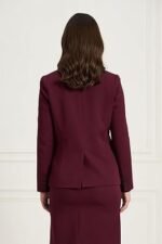 Gritty-Burgundy Single Breasted Blazer - Image 3