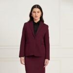 Gritty-Burgundy Single Breasted Blazer - Image 4