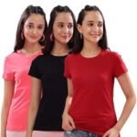 Women's Solid Regular Fit T-Shirt