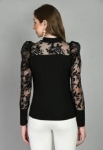 Women Regular Sleeve High Neck Solid Top - Image 6