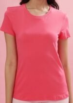 Women's Solid Regular Fit T-Shirt - Image 4