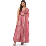 Women Art Silk Layered Printed Suit Set