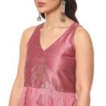 Women Art Silk Layered Printed Suit Set - Image 4