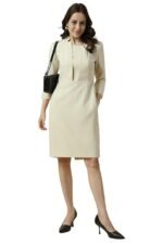 Women's Polyester Modern Knee-Length Dress