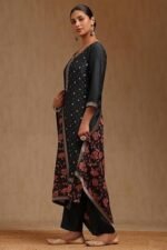 Womens Dola Silk Zari Woven Suit Set With Sequins - Image 2
