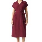 Women's Polyester Modern Calf Length Dress