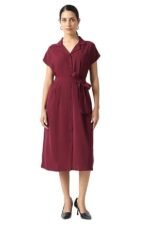 Women's Polyester Modern Calf Length Dress