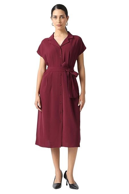 ee1-1.jpg Women's Polyester Modern Calf Length Dress - Image 1
