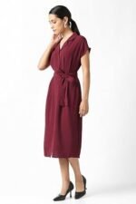 Women's Polyester Modern Calf Length Dress - Image 2