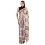 Women's satin tie dye saree