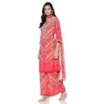Women Georgette Straight Embroidered Suit Set - Image 2