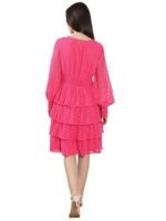 Women's Polyester Fit and Flare Knee-Length Dress - Image 3
