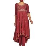 Women Cotton Anarkali Kurta Churidar Suit Set