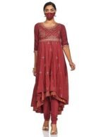 Women Cotton Anarkali Kurta Churidar Suit Set