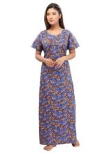 Women's Printed Cotton Nightdress Nighty - Pack of 1