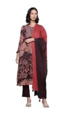 Black Cashmere Kurta With Pant And Dupatta