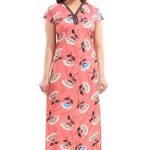 Women's Satin Floor Length Night Dress Nighty