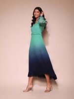 Teal Ombre Long Dress - Image 2
