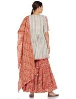 WOMEN PRINTED RELAXED SALWAR KURTA DUPATTA(SKDBANDHAN7873_AQUA CORAL_42) - Image 2