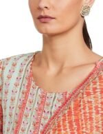 WOMEN PRINTED RELAXED SALWAR KURTA DUPATTA(SKDBANDHAN7873_AQUA CORAL_42) - Image 3