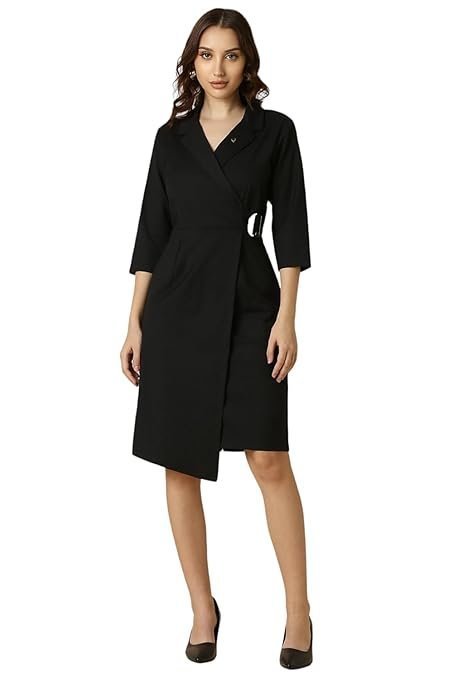 u1-2.jpg Women Black Solid Formal Dress - Image 1
