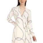 Viscose Spread Collar Wrap Dress