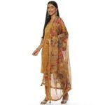 Women Art Silk Straight Kurta Slim Pants Suit Set - Image 2