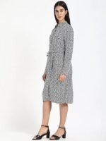 Viscose Spread Collar Shirt Dress | Best Quality - Image 2